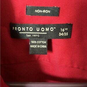 Pronto Uomo- MensDress Shirt Red